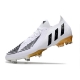 Adidas Low Cut Predator Edge.1 Firm Ground White Black Golden Football Boots