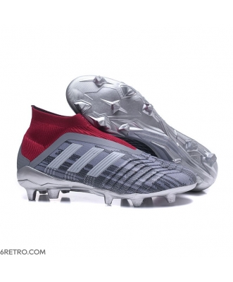 Adidas Predator 18+ Firm Ground Pogba Grey Red Football Boots