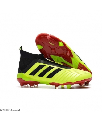 Adidas Predator 18+ Firm Ground Volt Red Black Football Boots