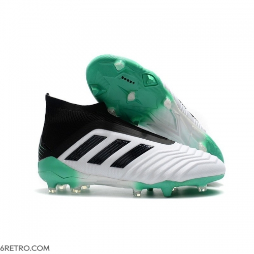 Adidas Predator 18+ Firm Ground White Green Black Football Boots Adidas Predator 18+ Firm Ground White Green Black Football Boots