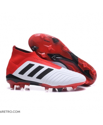 Adidas Predator 18+ Firm Ground White Red Black Football Boots