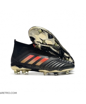 Adidas Predator 18.1 Men Firm Ground Black Red Football Boots