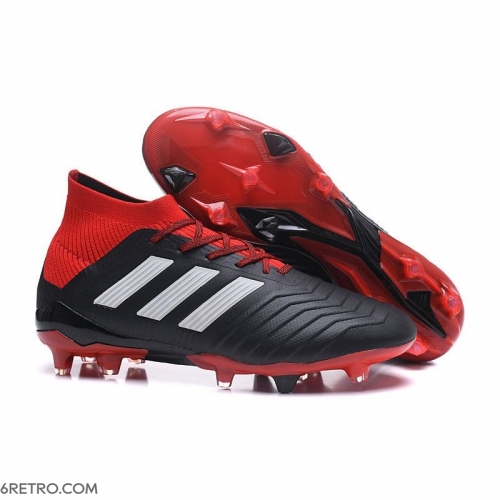 Adidas Predator 18.1 Men Firm Ground Black White Red Football Boots Adidas Predator 18.1 Men Firm Ground Black White Red Football Boots