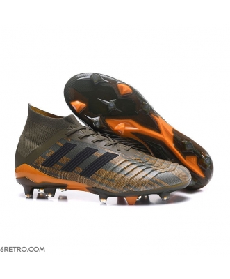 Adidas Predator 18.1 Men Firm Ground Olive Green Black Orange Football Boots