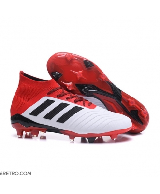 Adidas Predator 18.1 Men Firm Ground White Blacek Red Football Boots