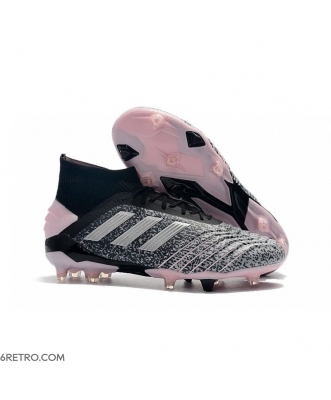 Adidas Predator 19+ Firm Ground Black Silver Grey Football Boots