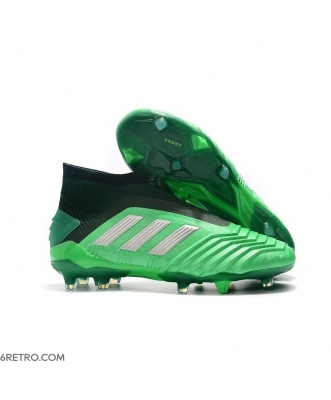 Adidas Predator 19+ Firm Ground Firm Ground - Green Silver Football Boots