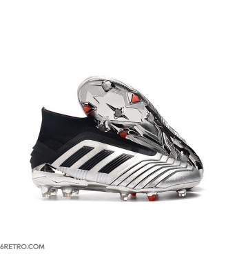 Adidas Predator 19+ Firm Ground Firm Ground - Silver Black Football Boots