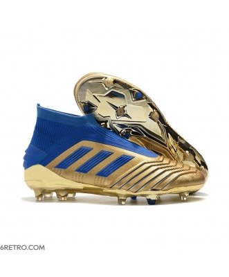 Adidas Predator 19+ Firm Ground Golden Blue Football Boots