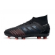 Adidas Predator 19.1 Firm Ground Black Red Football Boots