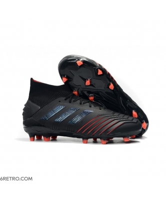Adidas Predator 19.1 Firm Ground Black Red Football Boots