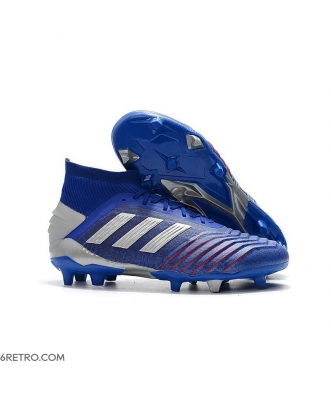 Adidas Predator 19.1 Firm Ground Blue Silver Football Boots