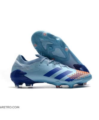 Adidas Predator 20.1 Mutator Low Cut Firm Ground Sky Tint Royal Blue Signal Coral Football Boots
