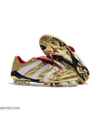 Adidas Predator Accelerator Electricity Firm Ground - Golden White Red Football Boots
