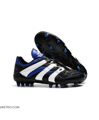Adidas Predator Accelerator Firm Ground - Black White Blue Football Boots
