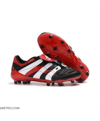 Adidas Predator Accelerator Firm Ground - Black White Red Football Boots