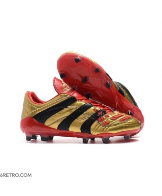 Adidas Predator Accelerator Firm Ground - Gold Red Black Football Boots
