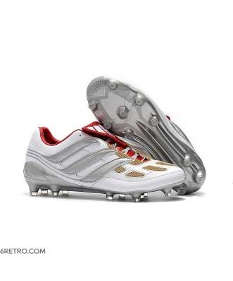 Adidas Predator Accelerator Firm Ground - Silver Red Black Football Boots