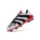 Adidas Predator Accelerator Firm Ground - White Black Red Football Boots
