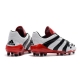Adidas Predator Accelerator Firm Ground - White Black Red Football Boots