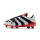 Adidas Predator Accelerator Firm Ground - White Black Red Football Boots
