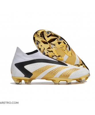 Adidas Predator Accuracy+ Firm Ground White Gold Black Football Boots