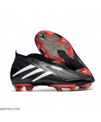 Adidas Predator Edge+ Firm Ground Core Black White Solar Red Football Boots