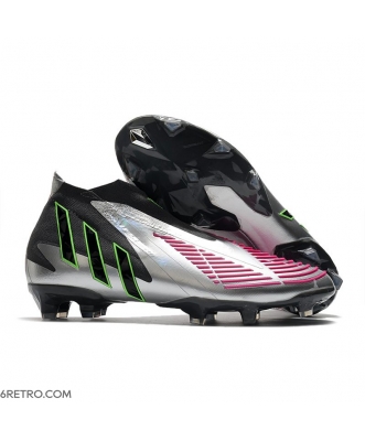 Adidas Predator Edge+ Firm Ground Silver Black Solar Pink Football Boots