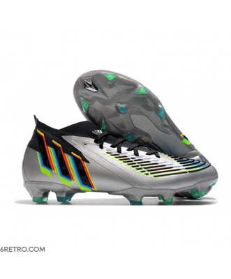 Adidas Predator Edge.1 Firm Ground Silver Metallic Core Black Solar Yellow Football Boots