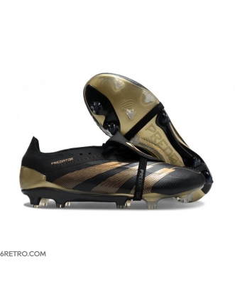 Adidas Predator Elite Fold-over Tongue Firm Ground Belligold- Core Black Gold Metallic Limited Edition Football Boots