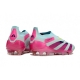 Adidas Predator Elite Laceless Firm Ground Almost Blue Lucid Pink Football Boots