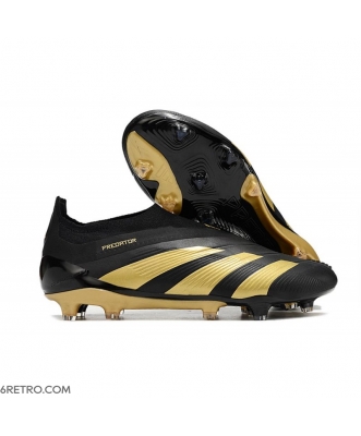 Adidas Predator Elite Laceless Firm Ground Black Gold Football Boots
