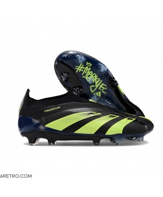 Adidas Predator Elite Laceless Firm Ground Black Green Football Boots