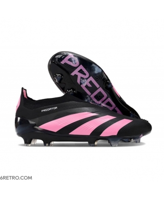 Adidas Predator Elite Laceless Firm Ground Black Pink Football Boots