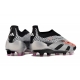 Adidas Predator Elite Laceless Firm Ground Black Silver Red Football Boots