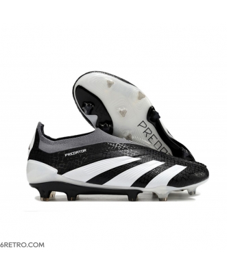 Adidas Predator Elite Laceless Firm Ground Black White Football Boots