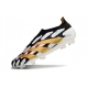 Adidas Predator Elite Laceless Firm Ground Black White Gold Football Boots