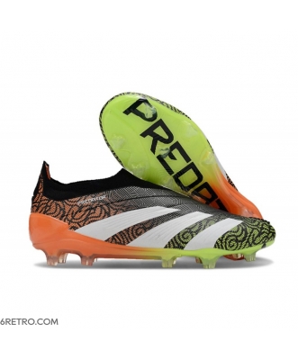 Adidas Predator Elite Laceless Firm Ground Black White Orange Green Football Boots