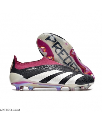 Adidas Predator Elite Laceless Firm Ground Black White Purple Football Boots