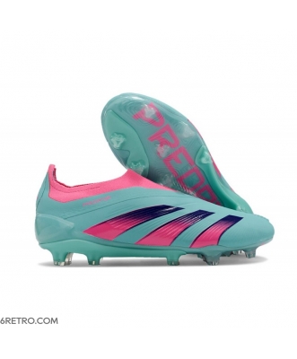 Adidas Predator Elite Laceless Firm Ground Cyan Pink Football Boots
