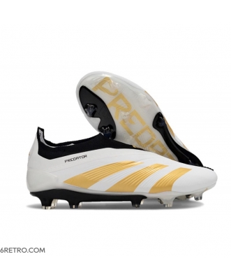 Adidas Predator Elite Laceless Firm Ground Ftwr White Black Gold Football Boots