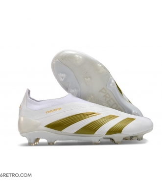 Adidas Predator Elite Laceless Firm Ground Ftwr White Gold Football Boots