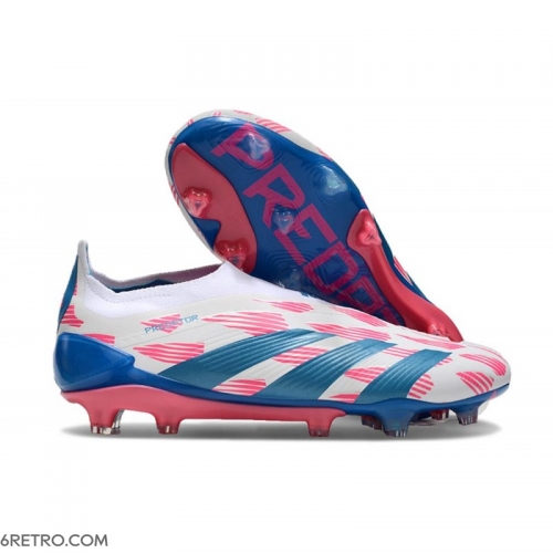 Adidas Predator Elite Laceless Firm Ground Ftwr White Solar Blue Solar Pink Football Boots Adidas Predator Elite Laceless Firm Ground Ftwr White Solar Blue Solar Pink Football Boots