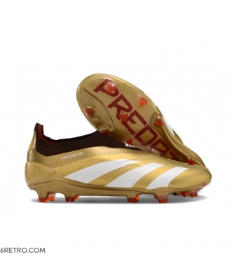 Adidas Predator Elite Laceless Firm Ground Gold White Red Football Boots