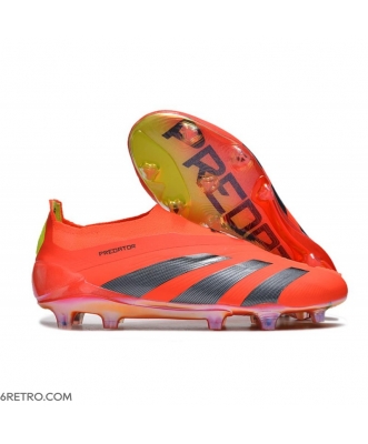 Adidas Predator Elite Laceless Firm Ground Predstrike - Solar Red Core Black Yellow Limited Edition Football Boots