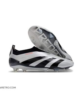 Adidas Predator Elite Laceless Firm Ground Silver Black Football Boots