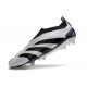 Adidas Predator Elite Laceless Firm Ground Silver Black Football Boots