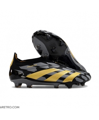 Adidas Predator Elite Laceless Firm Ground Silver Black Gold Football Boots