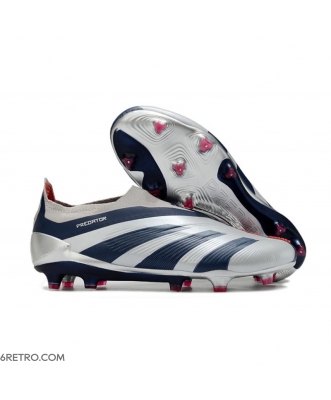 Adidas Predator Elite Laceless Firm Ground Silver Cyan Red Football Boots