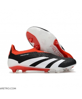 Adidas Predator Elite Laceless Firm Ground Solar Energy - Core Black White Red Football Boots